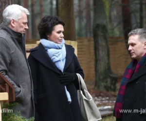 M jak miłość odc. 1143. Artur Rogowski (Robert Moskwa), Marysia (Małgorzata Pieńkowska), Robert Bilski (Zbigniew Stryj)