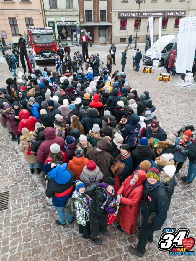 34. Finał Wielkiej Orkiestry Świątecznej Pomocy w Toruniu. Zdjęcia ze starówki