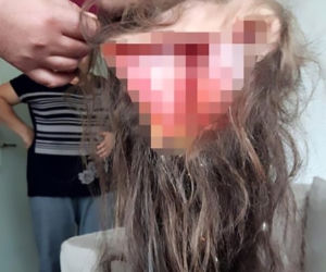 Panna młoda OSKALPOWANA przez maszynę do zbierania buraków