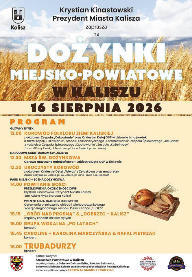 Przed nami pierwsze dożynki miejsko-powiatowe w Kaliszu