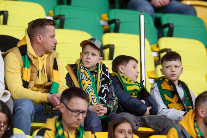 GKS Katowice - Lechia Gdańsk: Zdjęcia kibiców i zawodników z meczu 25. kolejki PKO BP Ekstraklasy