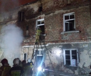 Pożar mieszkania na Wybickiego w Grudziądzu