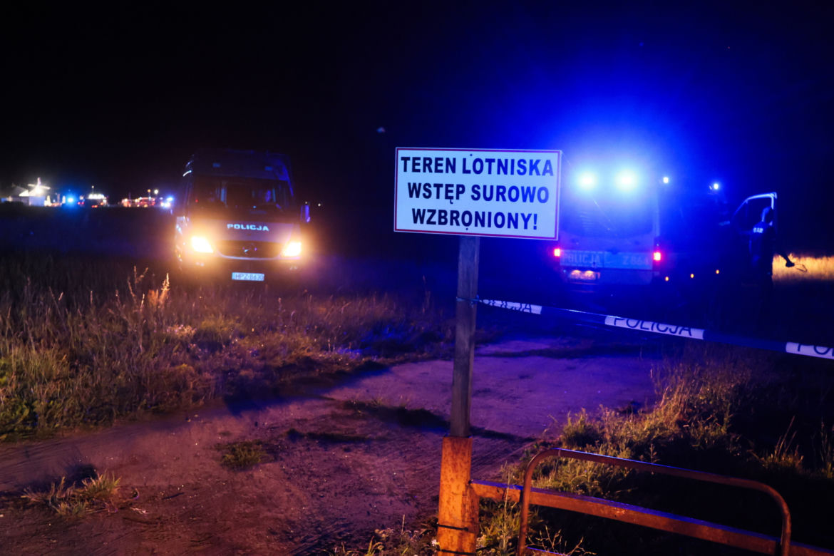 Wypadek samolotu w miejscowości Chrcynno