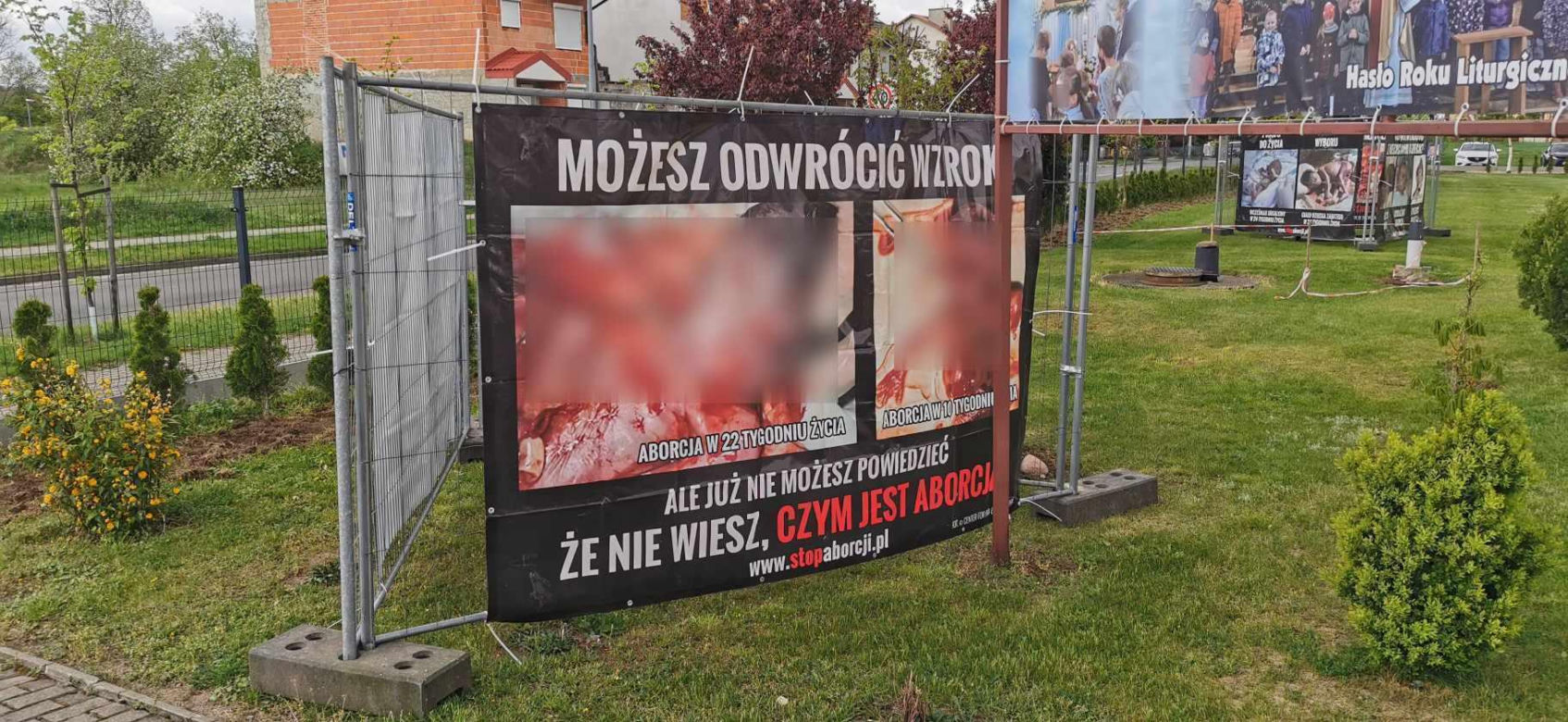 Antyaborcyjne plakaty w Koninie
