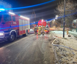 Pożar Biedronki w Polanowie