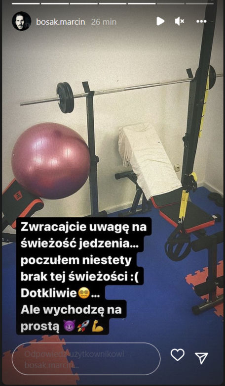 Marcin Bosak na Instagramie o chorobie i leczeniu
