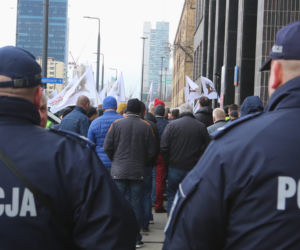 Protest taksówkarzy w Warszawie