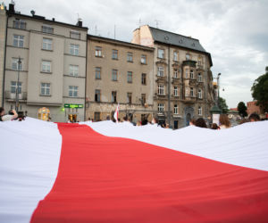 Marsz solidarności z Białorusinami w Krakowie