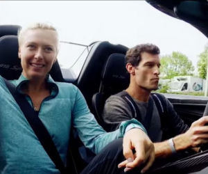 Maria Szarapowa i Mark Webber w Porsche 918 Spyder