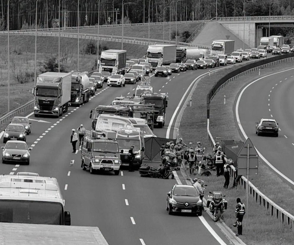Koszmarny wypadek na S3. 52-latek zginął na oczach żony. Razem jechali harleyem