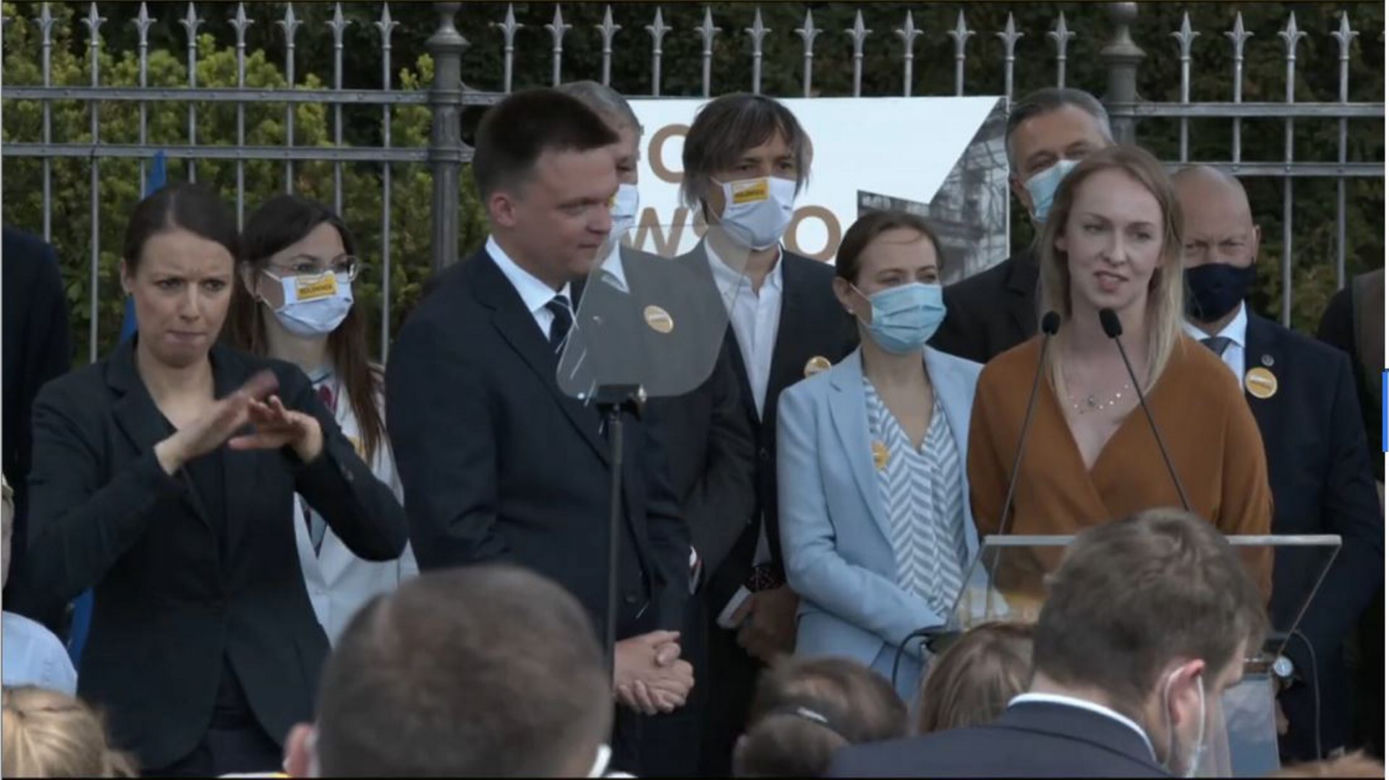 Szymon Hołownia z żoną Urszulą