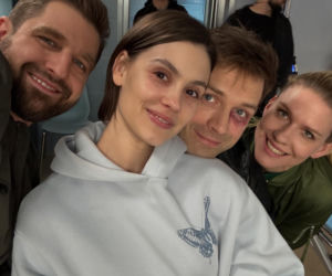 Na dobre i na złe nowy sezon. Blanka (Pola Gonciarz), Mario (Marcin Korcz), komisarz Radek Biegun (Mateusz Lisiecki), policjantka (Magdalena Wróbel)