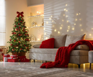 Czerwone świąteczne dekoracje