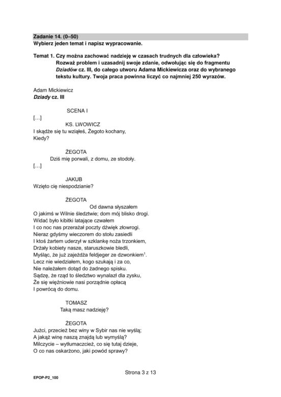 Matura 2025 - język polski