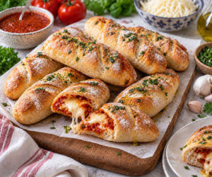 Wyglądają jak małe bagietki, a w środku kryją pizzę. Upiecz więcej i schowaj do zamrażarki