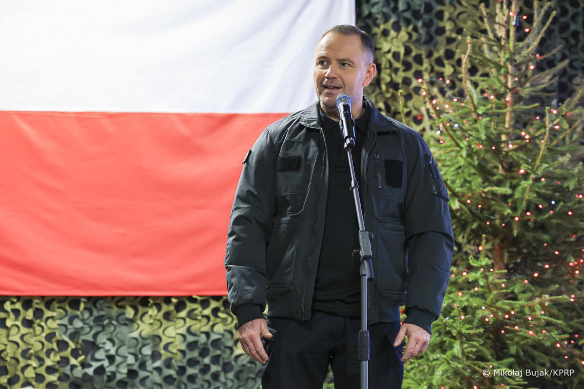 Karol Nawrocki na granicy w Wigilię