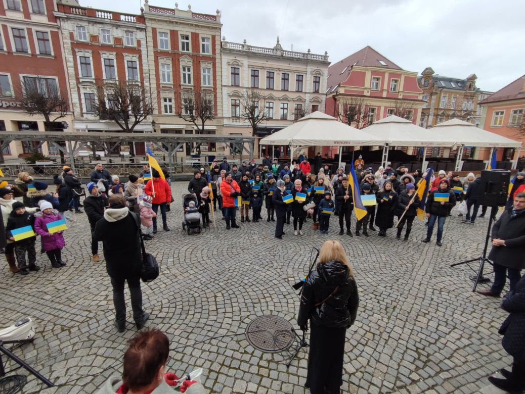 Manifestacja na leszczyńskim rynku