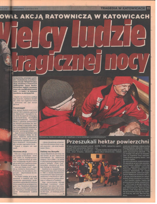 Zawalenie hali w Katowicach - archiwalne wydania "Super Expressu"