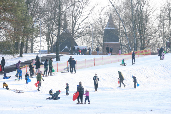To najlepsza zimowa, darmowa atrakcja w Katowicach. Tłumy na torze saneczkowym