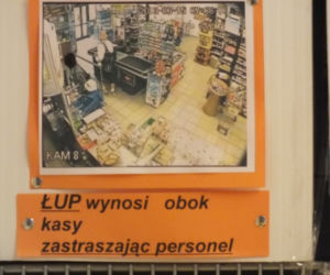 zdjęcia złodziei w sklepie