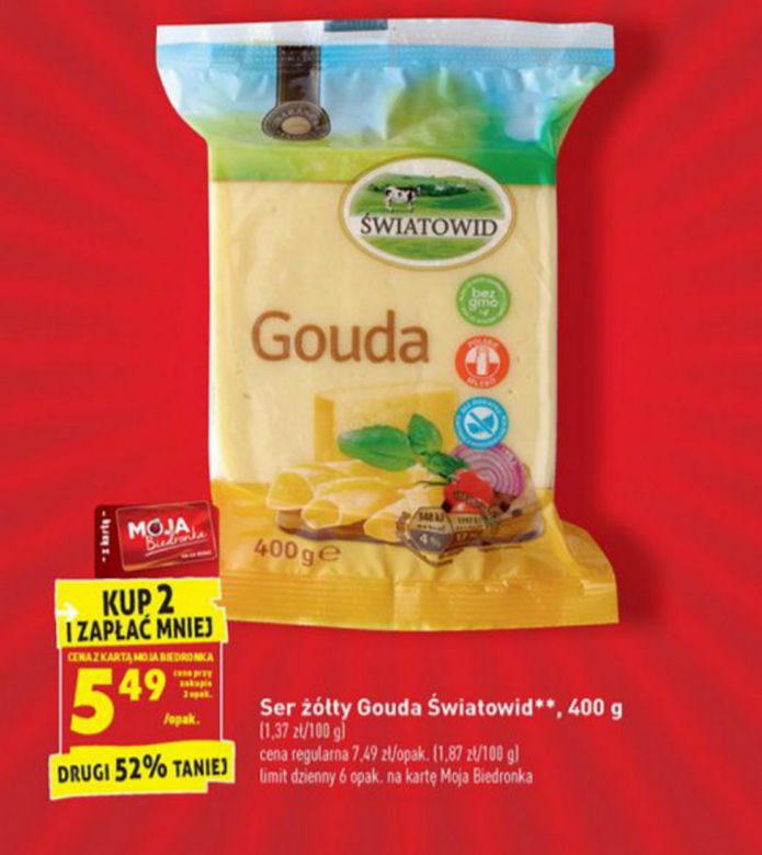  ser gouda w kawałku 5,49 zł