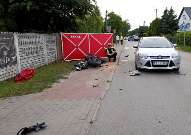 Śmiertelny wypadek pod Siedlcami! Motocyklista zginął po zderzeniu z osobówką