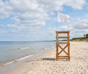 Sinice Rowy. Czy w Rowach można się kąpać 05.08? Flaga, warunki pogodowe