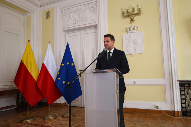 Konferencja prasowa Rafała Trzaskowskiego