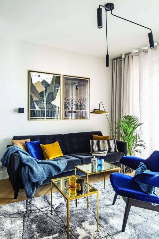 Salon z kuchnią w kawalerce