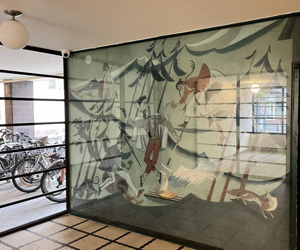 Malowidło Zofii Stryjeńskiej w Domu Wedla w Warszawie - zdjęcia