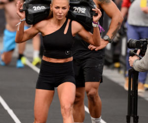 Anna Lewandowska z przystojnym Latynosem na zawodach Hyrox