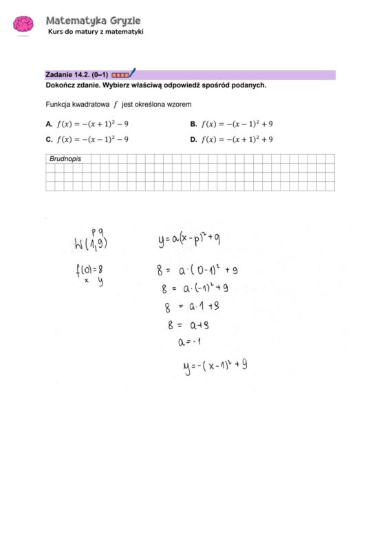 Matura z matematyki 2024 - ODPOWIEDŹ - ZADANIE 14.2