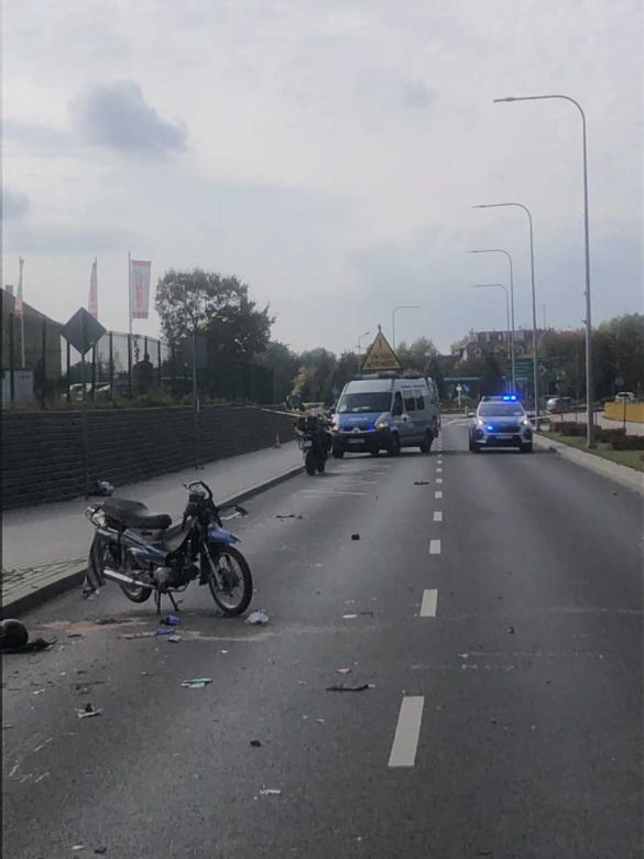 Tragiczny wypadek w Kętrzynie. Motorowerzysta zginął na miejscu
