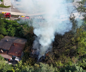 Pożar budynku przy ul. Marywilskiej