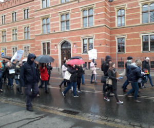 Protest pracowników sądów we Wrocławiu