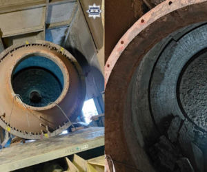 Horror przy demontażu pieca do wypalania ołowiu. Pracownicy przygnieceni cegłami