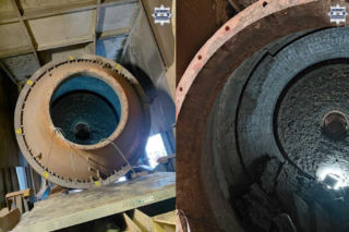 Horror przy demontażu pieca do wypalania ołowiu. Pracownicy przygnieceni cegłami