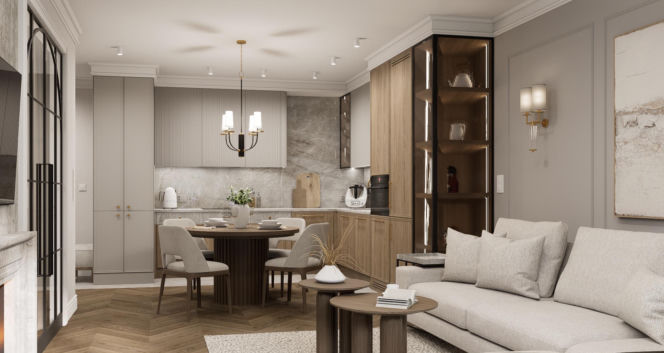 Kaszmirowe mieszkanie w gdańsku - projekt Renata Michałowicz