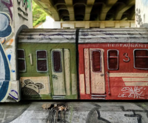 Trójwymiarowy mural przypomina o dawnej świetności linii kolejowej do Polic