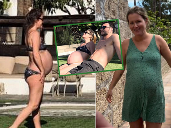 Olga Frycz wystawiła krągły brzuszek do słońca. Rośnie jak na drożdżach! Tak spędza czas na wakacjach z rodziną