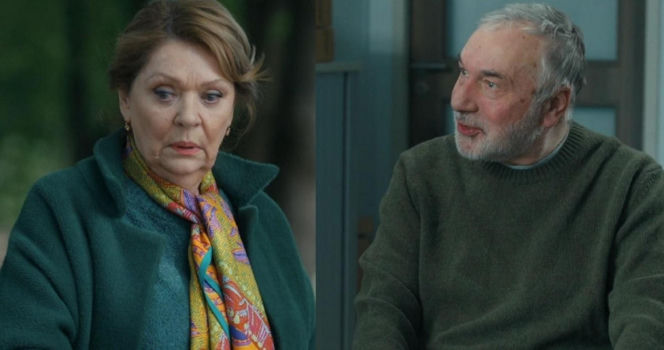 Barwy szczęścia, odcinek 3281. Józefina (Elżbieta Jarosik), Andrzej (Leon Charewicz)