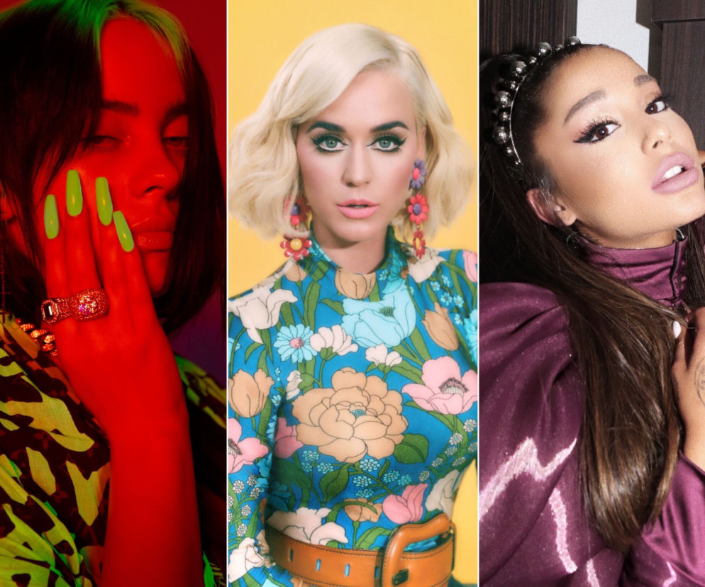 Billie Eilish, Ariana Grande, Katy Perry