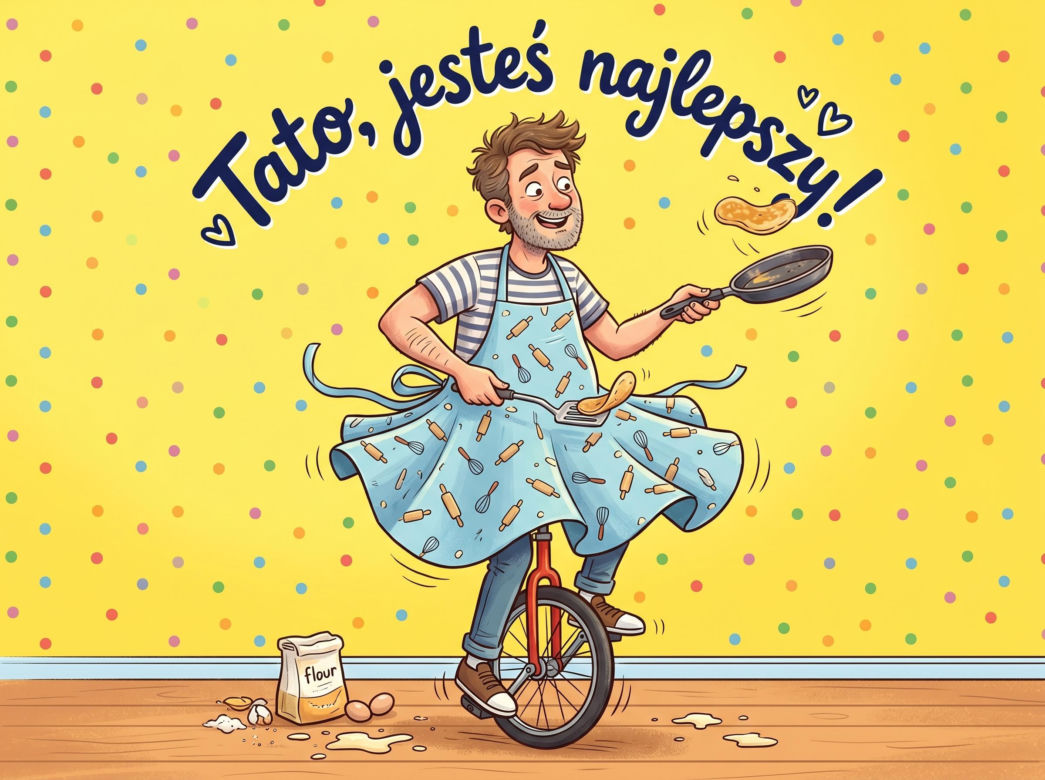 Zabawna kartka na Dzień Taty