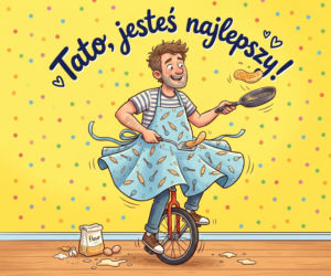Zabawna kartka na Dzień Taty