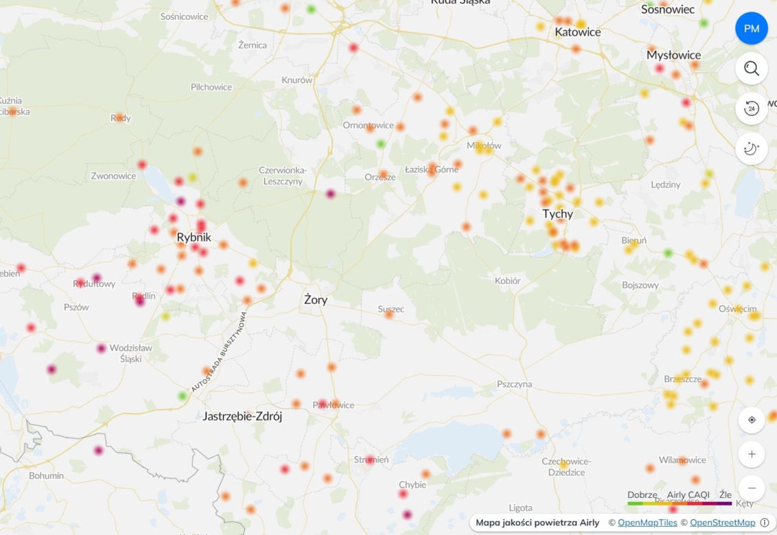 Zła jakość powietrza w woj. śląskim. Mieszkańcy otrzymali alerty RCB