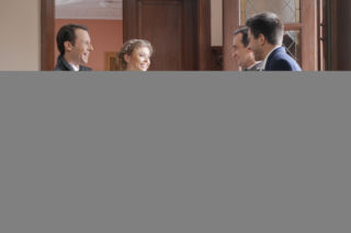 Pierwsza miłość. Jowita (Joanna Opozda) Radek (Mateusz Banasiuk), Mikser (Błażej Michalski), Kaśka (Misiek Koterski)