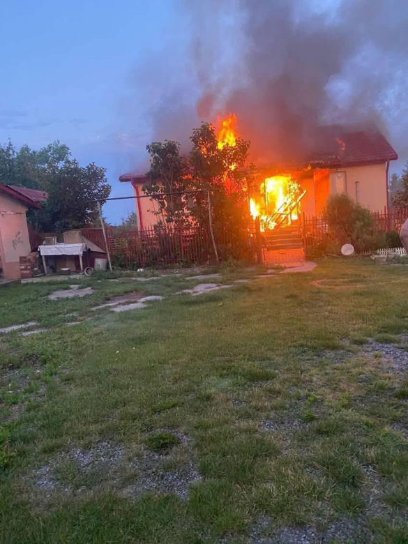 Pożar domu w Wilkołazie Górnym
