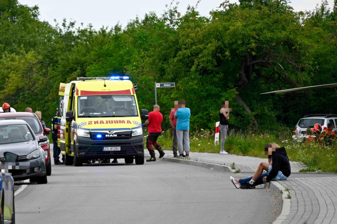Wypadek nastolatków na hulajnodze