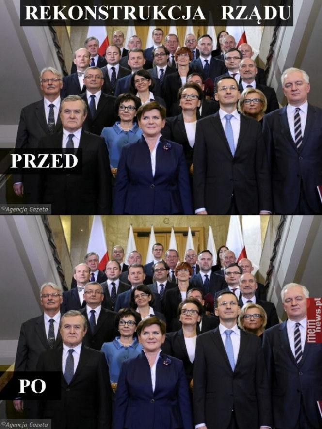 Rekonstrukcja rządu - memy