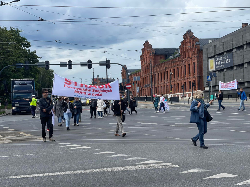 Strajk MOPS Łódź 21 czerwca
